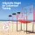 Everfit 8ft Portable Volleyball Net Training Set, Adjustable Height, Fibreglass Poles, PVC Ball & Carry Bag, Quick Setup