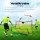 Everfit 2.1m Portable Soccer Rebounder Net - Durable Steel Frame & PE Mesh, Quick Setup, Yellow,