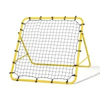 Everfit Portable Rebound Net: 100x81x100cm, Yellow, Metal Frame, HDPE Mesh for Soccer, Baseball, Football Training