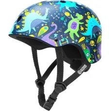 Outdoor Master Youth Kids Bike Helmet Large Dinoverse Madness Adjustable Multi-Sports Skateboard Helmet