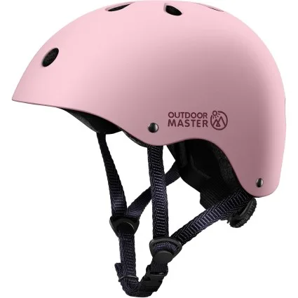 Outdoor Master Youth Kids Bike Helmet Large Multi-Sports Skateboard Helmet Light Pink Removable Liners