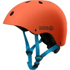 Outdoor Master Youth Kids Bike Helmet Large Adjustable Multi-Sports Removable Liners Orange