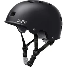 Outdoor Master Adult Multi-Sport Helmet Small Black with Removable Liners and 12 Ventilation Holes
