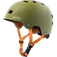 Outdoor Master Skateboard Bike Helmet Small Multi-Sport Design with Removable Liners and Ventilation Green-White