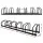 Giantz Weisshorn 6-Bike Stand Rack: Black Steel, Freestanding, Powder-Coated, 1600x280x270mm, Scratch-Resistant Finish
