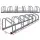 Giantz Weisshorn 6-Bike Stand Rack - Freestanding Silver Steel Storage Holder, Adjustable for Home or Office Use