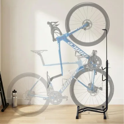 Weisshorn 4-in-1 Vertical Bike Parking Stand Adjustable 24–27.5in Repair Rack Space Saver 20kg Capacity