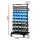 Giantz Double-Sided 90-Bin Storage Rack Stand with Rust-Resistant Steel Frame, Label Slots & Brakeable Wheels for 151kg
