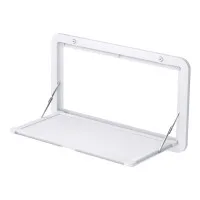 Weisshorn Caravan Table 800x450mm - Foldable, Lockable, White Aluminium with Steel Hinges, Water & Rust Resistant