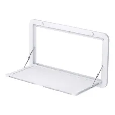 Weisshorn Caravan Table 800x450mm - Foldable, Lockable, White Aluminium with Steel Hinges, Water & Rust Resistant