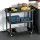 Giantz Black 3-Tier Tool Cart Trolley - Steel, 150kg Capacity, Lockable Castors, Screwdriver Holder, 79x35.5x74