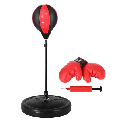 Everfit Height Adjustable Kids Boxing Bag Stand Set with Pump, Gloves, 180-Degree Spring for Confidence & Fitness
