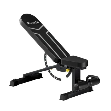 Everfit Adjustable FID Weight Bench, 14 Level Backrest, Heavy-Duty Steel, 450kg Capacity, PU Leather, Home Gym