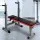 Everfit Home Gym Weight Bench & Squat Rack - High Grade Steel, Adjustable Decline, 200kg Capacity, Foldable, Black