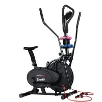 Everfit 6-in-1 Elliptical Cross Trainer and Exercise Bike with LCD Pulse Sensors Adjustable Seat and Resistance