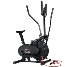 Everfit 5 in 1 Elliptical Cross Trainer Exercise Bike, Steel Frame, Adjustable Resistance, Pulse Sensors, Home Gym