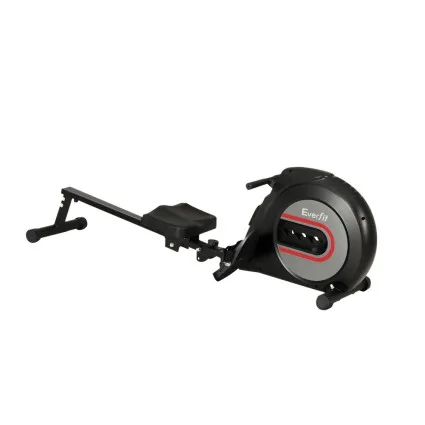 Everfit Rowing Machine Rower, Steel Glide Rail, Elastic Rope Resistance, 4 Levels, Foldable Home Cardio, 150kg Capacity