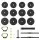 Everfit 25kg Adjustable Cast Iron 7-in-1 Dumbbell, Barbell, Kettlebell Weight Set for Home Gym Strength Training