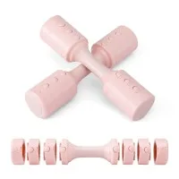 Everfit Adjustable Dumbbell Set 2 x 2.5kg 4-in-1 Home Gym Strength Training Progressive Workout Pink