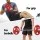 Everfit 15kg Weight Plate Cast Iron Rubber Coated Red Three-Grip Barbell Dumbbell Home Gym Strength Training