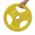 Everfit 20kg Weight Plate Cast Iron Rubber Coated 3-Grip Barbell Dumbbell Plate Home Gym Yellow 50.6mm Hole