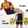 Everfit 20kg Weight Plate Cast Iron Rubber Coated 3-Grip Barbell Dumbbell Plate Home Gym Yellow 50.6mm Hole