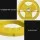 Everfit 20kg Weight Plate Cast Iron Rubber Coated 3-Grip Barbell Dumbbell Plate Home Gym Yellow 50.6mm Hole