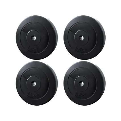 Everfit 40kg Barbell Weight Plates Set, 31mm Rubber Coated Cast Cement, Home Gym Fitness, Strong and Durable