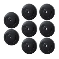 Everfit 80kg Barbell Weight Plates Set, 31mm Standard Rubber Coated Cast Cement, Home Gym Strength Training