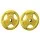 Everfit 20kg Weight Plates Pair Cast Iron Rubber Coated Triple Grip 50.6mm Barbell Dumbbell Yellow Home Gym
