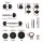 Everfit 40kg Adjustable 7-in-1 Cast Iron Dumbbells, Kettlebell, Barbell Weight Set for Home Gym Fitness Training