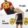 Everfit 46KG 120CM Barbell Set with 20KG Cast Iron Rubber-Coated Plates, Alloy Steel Bar, Non-Slip Grip, Yellow