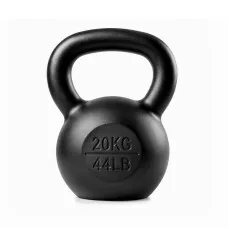 Everfit 20kg Cast Iron Kettlebell with Flat Base Powder Coating Black