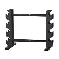 Everfit Dumbbell & Kettlebell Rack: 200kg Capacity, Steel, 2-Tier Design, 60.5x46x55cm, Space-Saving