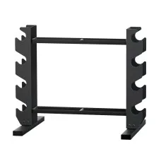 Everfit Dumbbell & Kettlebell Rack: 200kg Capacity, Steel, 2-Tier Design, 60.5x46x55cm, Space-Saving
