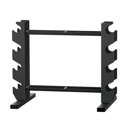 Everfit Dumbbell & Kettlebell Rack: 200kg Capacity, Steel, 2-Tier Design, 60.5x46x55cm, Space-Saving