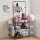 Everfit Yoga Mat Ball Storage Cart 145cm Multifunction Equipment Organiser Rack with Hooks and Wheels Black