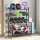 Everfit Multi-Functional Dumbbell Rack - Heavy-Duty Iron, 89x39.5x100cm, Black, Space-Saving Design with Lockable Wheels
