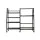 Everfit Golf Bag Storage Rack with 4 Shelves and Hooks Black