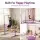 Everfit Kids Gymnastics Bar 103-158cm Adjustable Pull Up Station with Wooden Horizontal Bar Purple