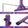 Everfit Kids Gymnastics Bar 103-158cm Adjustable Pull Up Station with Wooden Horizontal Bar Purple