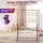 Everfit Kids Gymnastics Bar 103-158cm Adjustable Pull Up Station with Wooden Horizontal Bar Purple