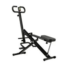 Everfit Foldable Squat Machine Deep Squat Rowing Machine with Adjustable Seat and Electronic Counter