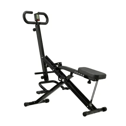Everfit Foldable Squat Machine Deep Squat Rowing Machine with Adjustable Seat and Electronic Counter
