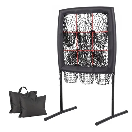 Everfit Baseball Pitching Net Training Target 9 Hole Softball Practice Black