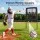 Everfit Baseball Pitching Net Training Target 9 Hole Softball Practice Black