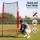 Everfit Baseball Pitching Net L Screen Softball Practice with 8-Strand Net and Carry Bag Black