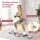 Everfit Foldable Ski Exercise Machine Pink – Home Thigh Leg Trainer Portable Cardio Machine 105×95cm