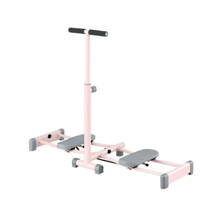 Everfit Foldable Ski Exercise Machine Pink – Home Thigh Leg Trainer Portable Cardio Machine 105×95cm