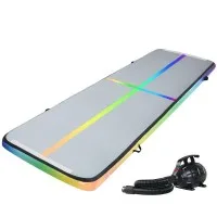 Everfit 4M Inflatable Air Track Gymnastics Mat with Electric Pump, 1000-Denier Fabric, Anti-Slip Surface & Repair Kit